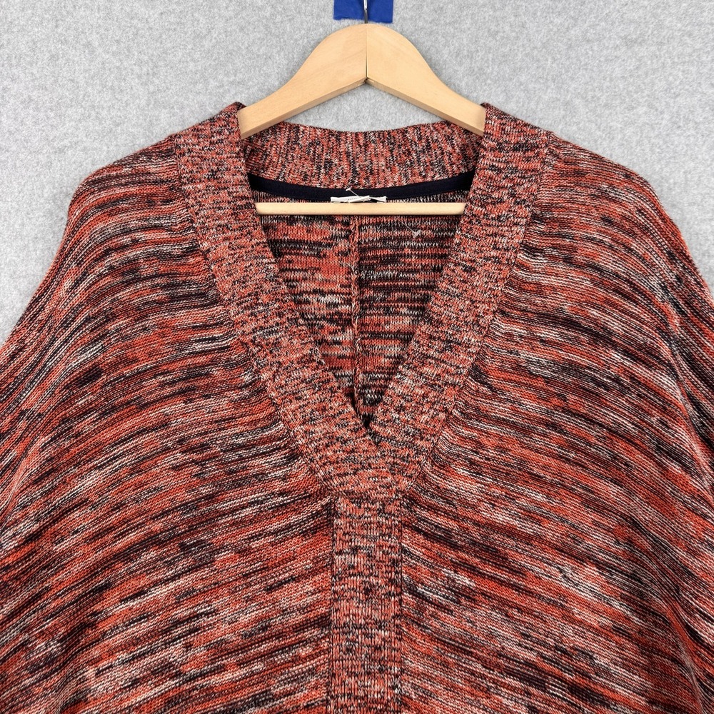 Pure Jill Sweater Womens Medium Red Marled V Neck Dolman Sleeve Pullover - Picture 4 of 8